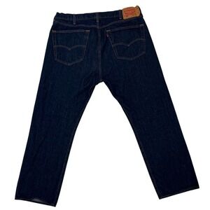 Levi's 501 Original Straight Leg Button Fly Dark Wash Denim Jeans‎ W40/L30